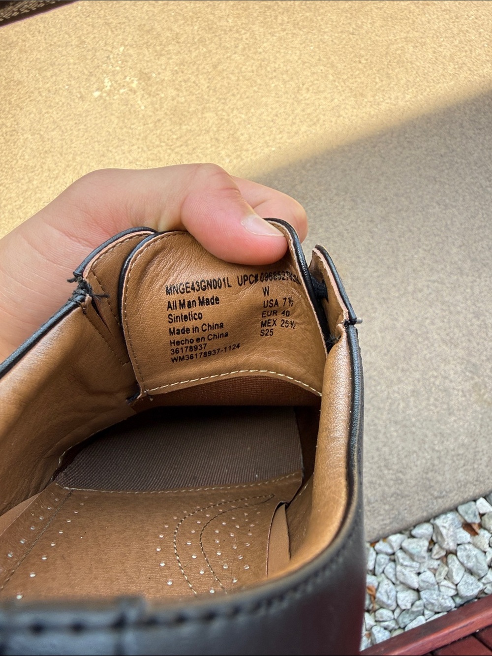 Black Slip-On Loafer - Tan Interior